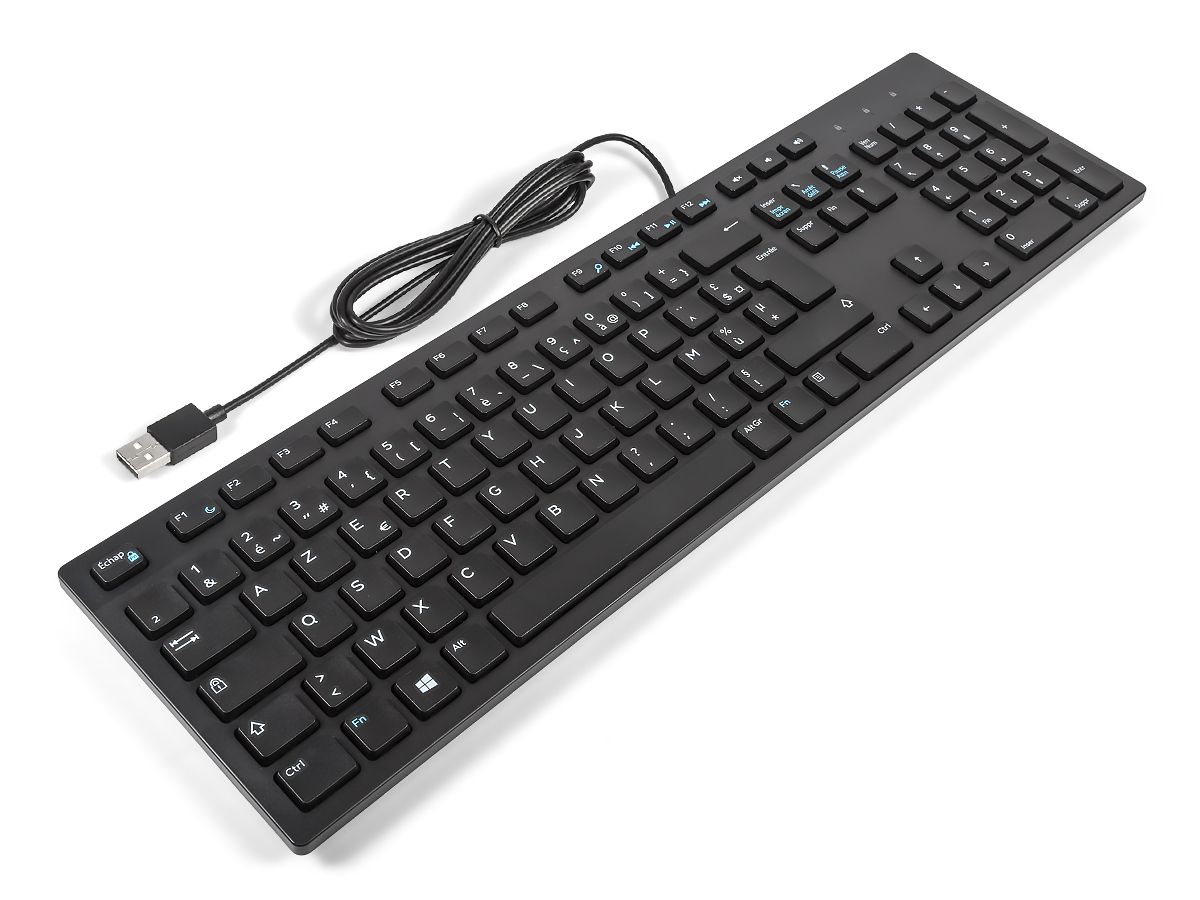 KB216 Dell Multimedia Keyboard  French (AZERTY) – Black